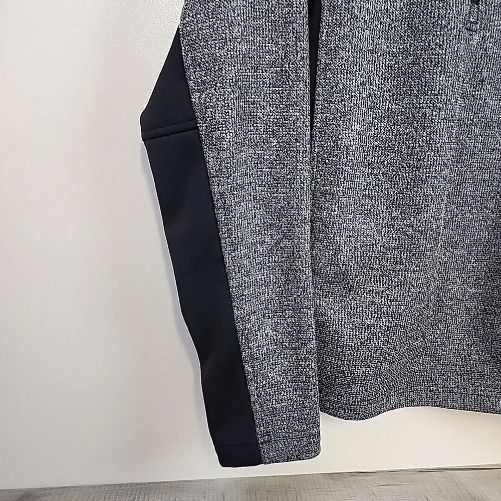 Spyder Outbound Sweater Men's Large Gray Black 1/4 Zip Fleece Stretch Breathable